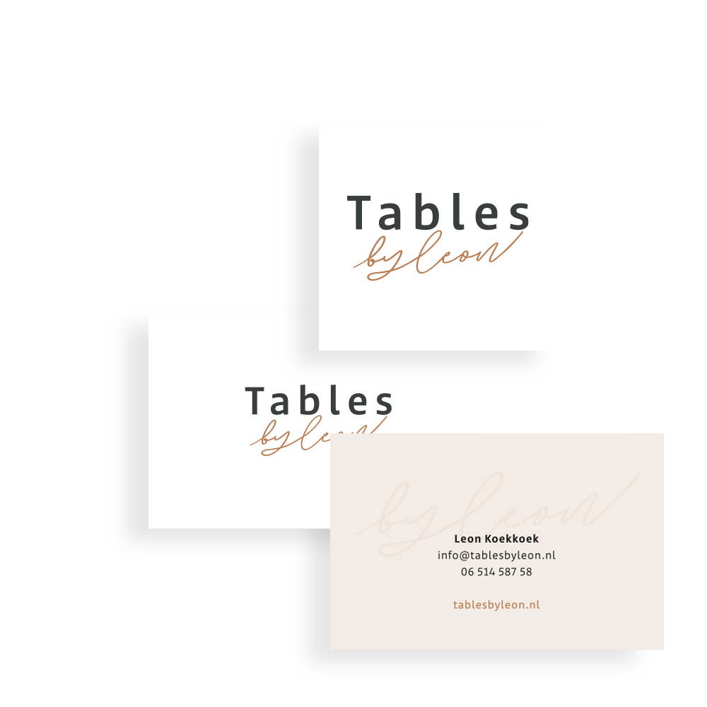 Huisstijl ontwerp voor Tables by Leon